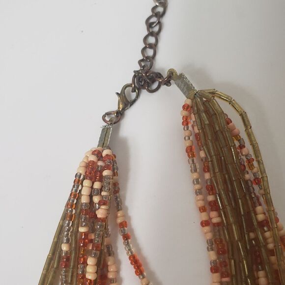 ARTISAN Seed Bead Necklace & Earrings Set - Picture 5 of 8